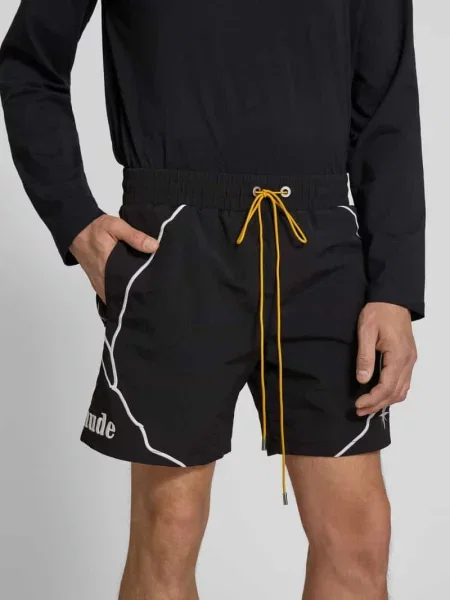 Szorty z naszytym logo Rhude czarne