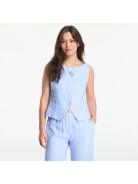 Елек Samsøe Samsøe Saloves Vest Bel Air Blue Mel. M синьо
