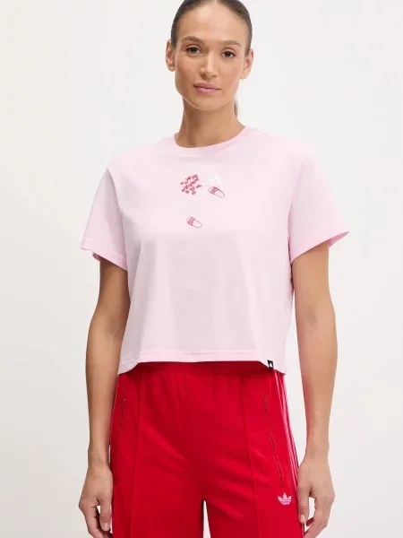 Тениска adidas W MINI дамска розово
