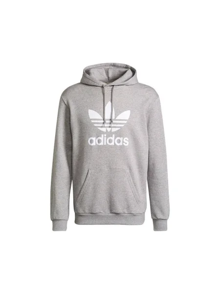 Klasszikus kapucnis melegítő felső Adidas szürke