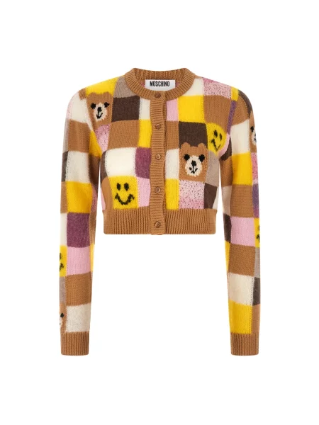 Kardigan Moschino wełniany typu teddy