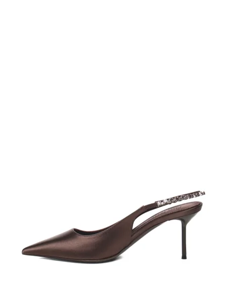 Pantofi cu toc Paris Texas slingback maro