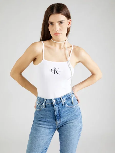 Calvin Klein Jeans Bodi Monologo bijela
