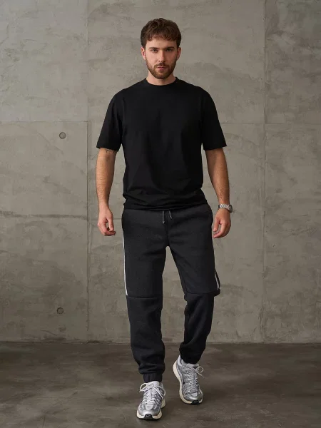 Штани спортивні ISSA Plus темно-сірий комбінований верх сірі