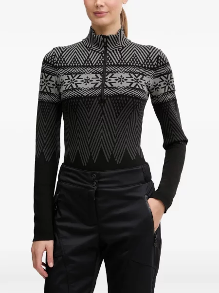 Graficzny top Newland czarny