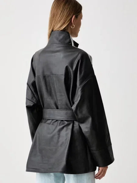 Adidas Originals kurtka z imitacji skóry Adilenium Season 6 Pleather Jacket czarna