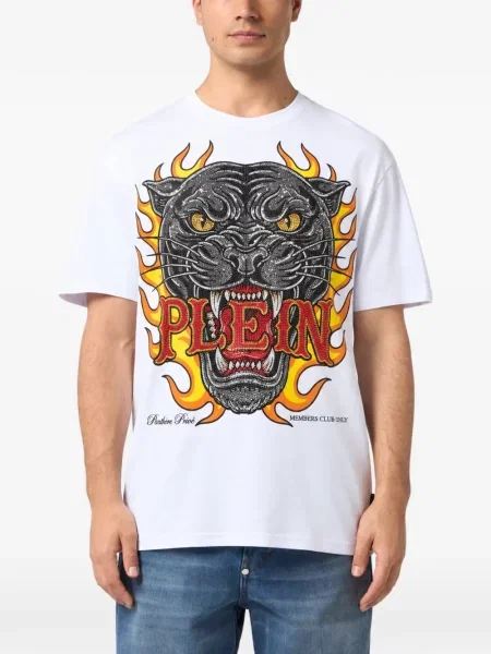 Μπλούζα Philipp Plein πέτρες λευκό