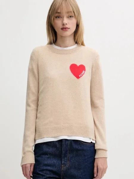 FROM FUTURE pulover de cașmir light bej