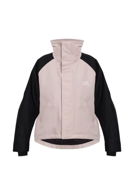 Izolované lyžařská bunda Balenciaga s potiskem hnědá