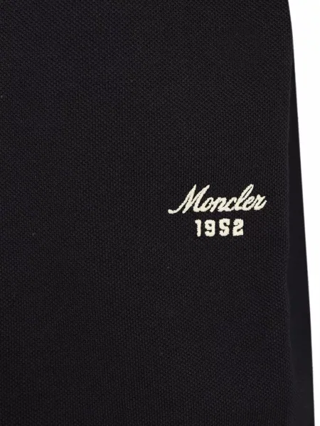 Tricou polo Moncler cu autograf negru