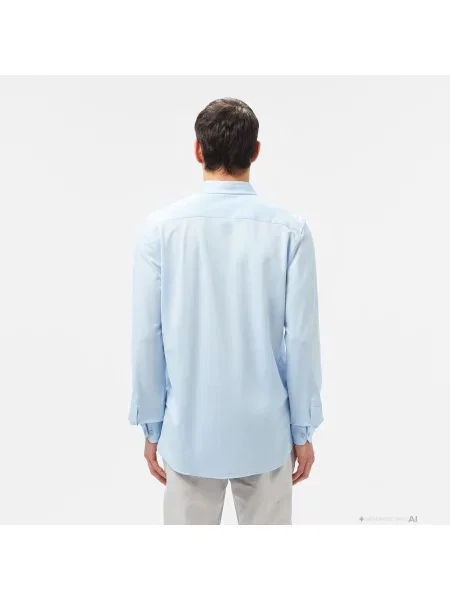 Lacoste Koszula Slim Fit Jasnoniebieska niebieski