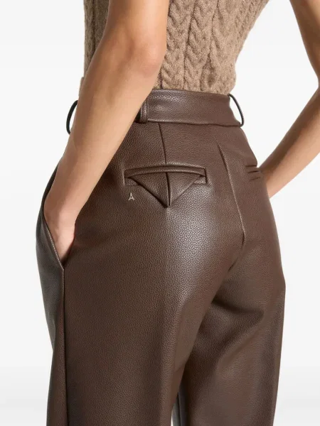 Pantaloni Manière De Voir din piele maro
