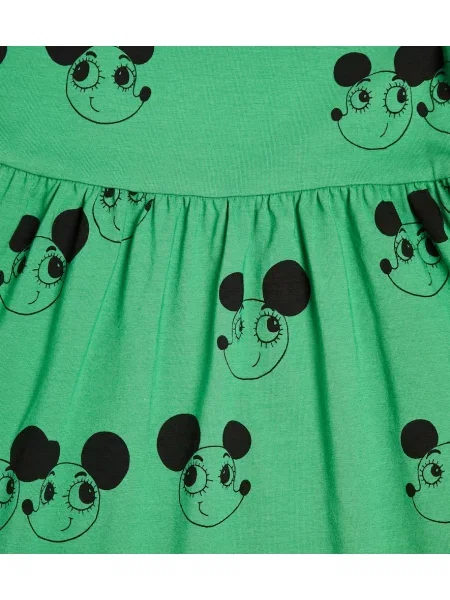 Мини рокля Mini Rodini зелено