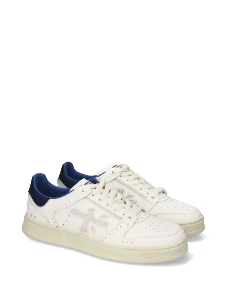 Sneakerși Premiata cu aplicații alb