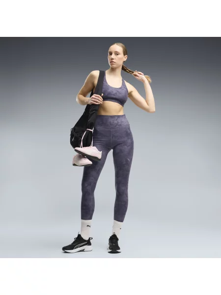PUMA legginsy CLOUDSPUN z wysokim stanem i nadrukiem Akcesoria S szary