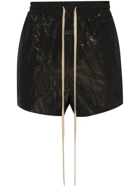 Pantaloni scurți de sport Fear Of God alergare cu autograf negru