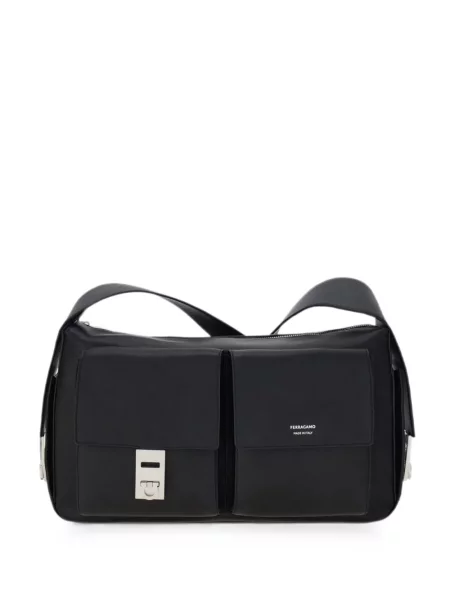 Geantă crossbody Ferragamo cu cataramă negru