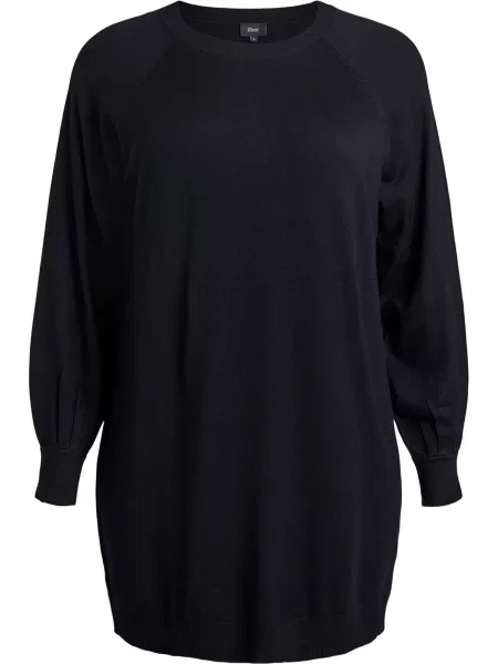 Zizzi Pletena obleka Caella' črna