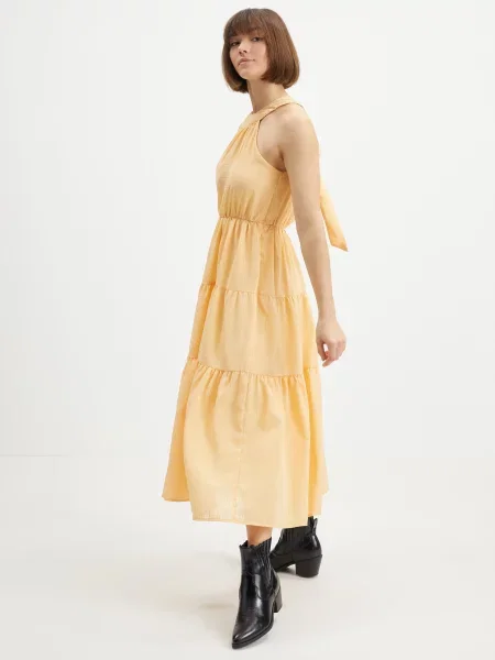 Rochie midi Pieces portocaliu