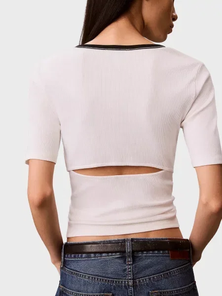 Дитяча футболка Calvin Klein Jeans біла