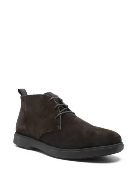 Šněrovací kožené desert boots Geox modré