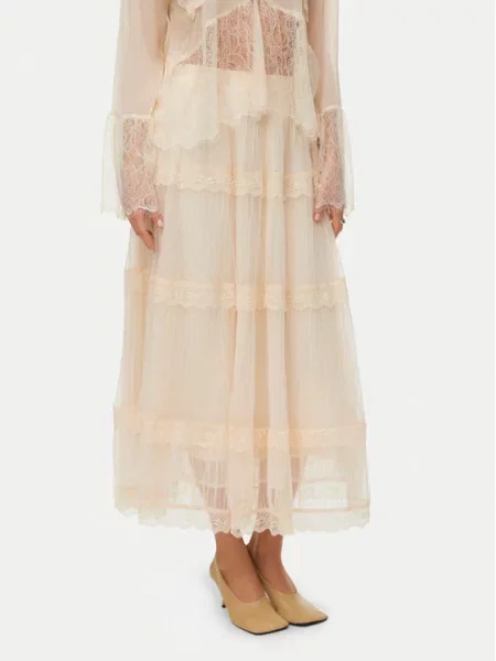 Vero Moda Спідниця-міді Kinsley Écru