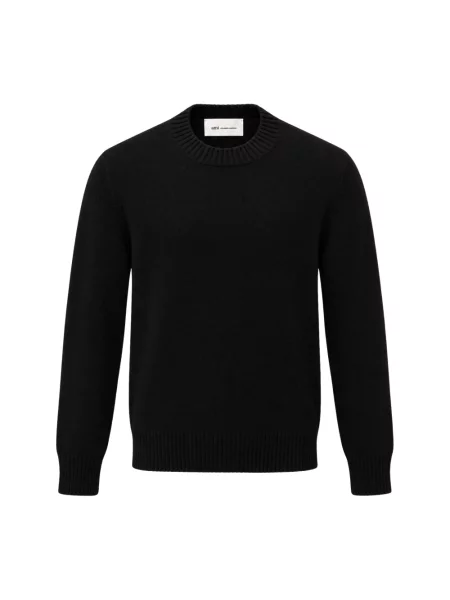 Sweter Ami Paris z kaszmiru czarny
