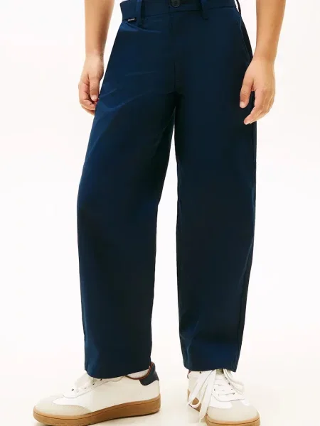 Tommy Hilfiger hlače chinos za djecu od pamuka s elastanom plava