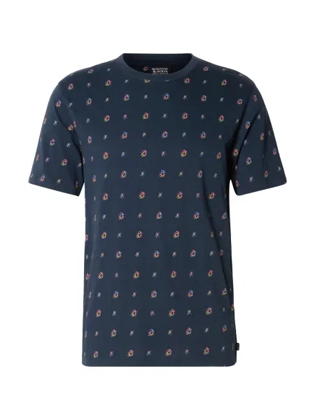 SCOTCH & SODA Tricou indigo / galben lămâie roz gri