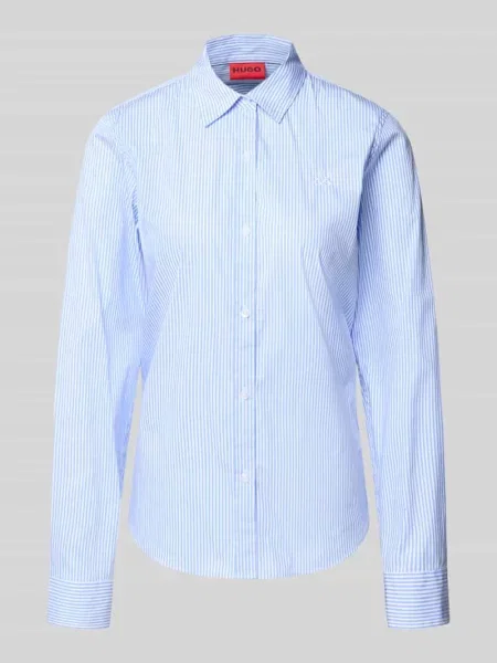 Bluzka koszulowa taliowana z mieszanki bawełny model ‘THE ESSENTIAL SHIRT’ Hugo