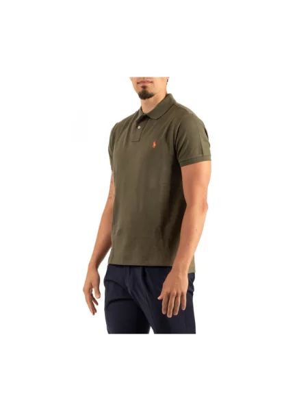 Lniana koszulka polo Polo Ralph Lauren z krótkim rękawem klasyczna zielona