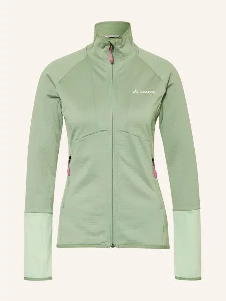 Vaude Fleecová Bunda Monviso světle zelená modrá