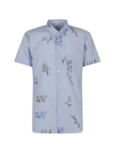 Cămașă Comme Des Garçons în carouri cu imagine albastru