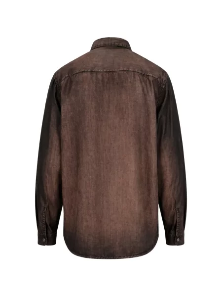 Cămașă din denim Diesel maro