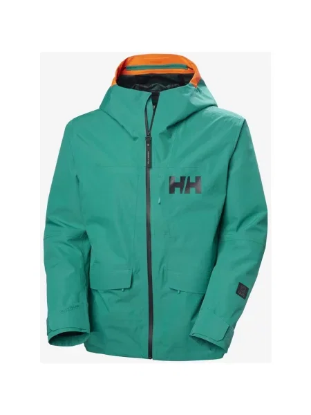 Kurtka z kapturem Helly Hansen Emiko Shell 3L RECCO Ski Free turkusowy XL niebieski
