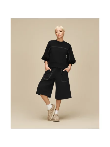 UGG kapcie zamszowe W Classic Micro Sun Stitch beżowe