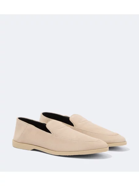 Pantofi loafer George Cleverley din piele de căprioară bej