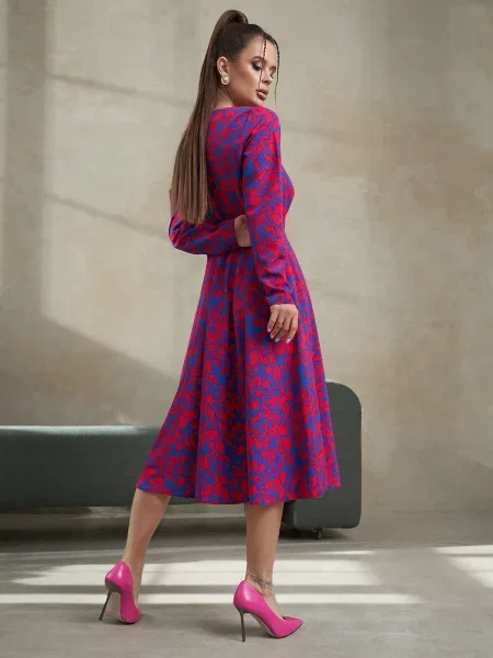 ISSA Plus Сукня міді синій