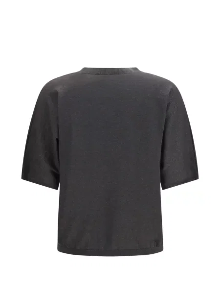 Scurt tricou Brunello Cucinelli din cașmir gri