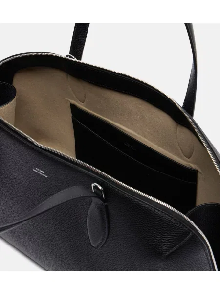 Geanta de piele Toteme din piele negru