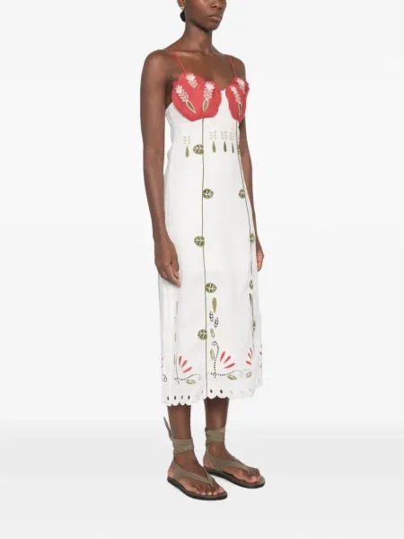Rochie midi Farm Rio alb