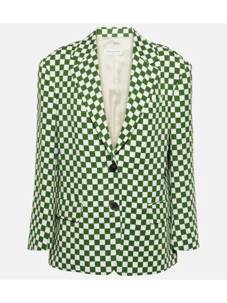 Sacou Dries Van Noten în carouri