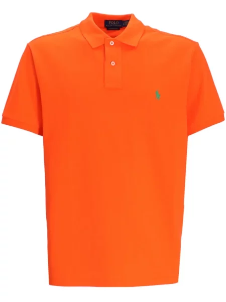 Tricou polo Polo Ralph Lauren cu broderie cu dungi albastru