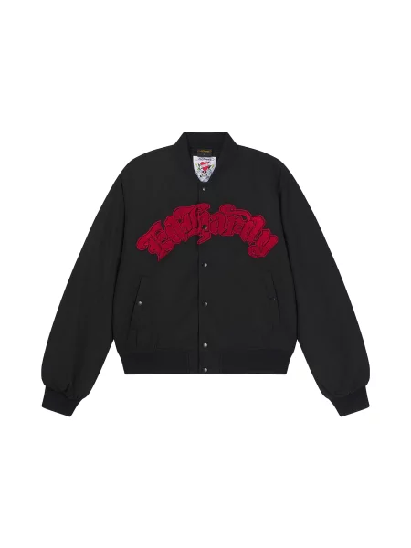 Ed Hardy Geacă de primăvară-toamnă Gothic Flaming Eagle galben / sângeriu / negru / murdar alb