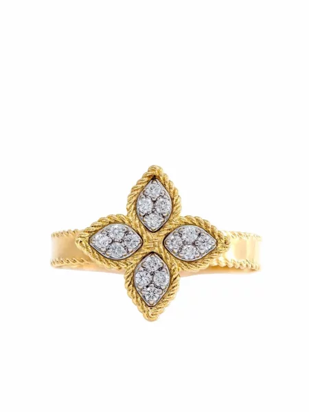 Inel Roberto Coin cu model floral galben
