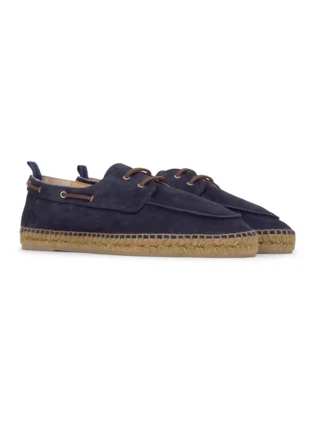 Espadryle Castaner skórzane niebieskie