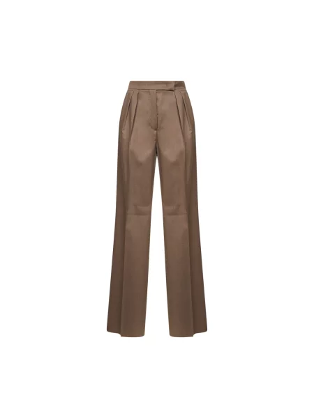 Spodnie Max Mara eleganckie brązowe