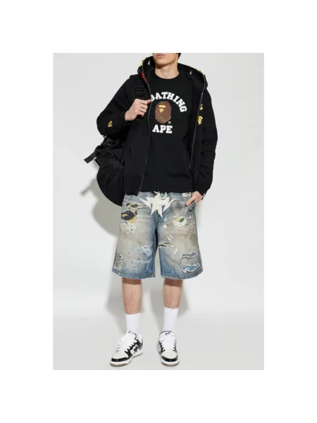 Koszulka A Bathing Ape® z logo czarna