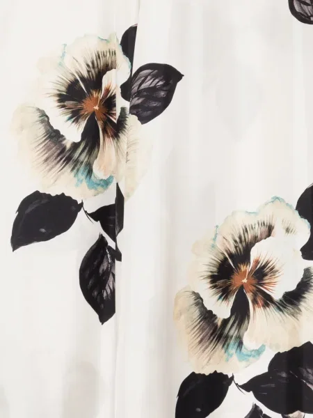 Spodnie Antonio Marras w kwiatki z nadrukiem białe