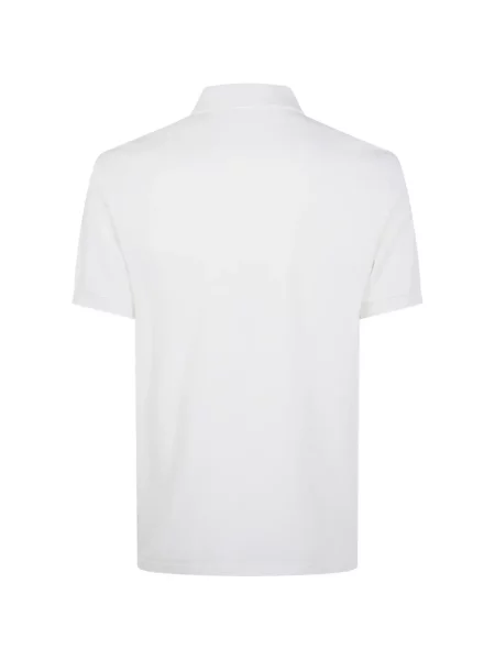 Tricou polo Fred Perry cu broderie alb